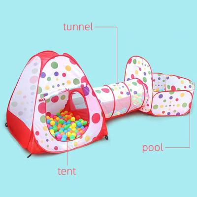 China Extended Type Pop Up Ball Pit Baby Tent 3 In 1 Tunnel Pool No Assembly Required For Kids Play Tent Indoor Outdoor House for sale