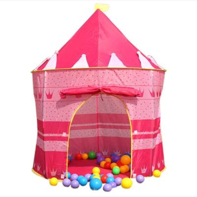 China Extended Type Kids Play Tent Indoor Outdoor For Boys Girls Toddler Playhouse Prince House Castle Blue Foldable Tents With Carry Case for sale