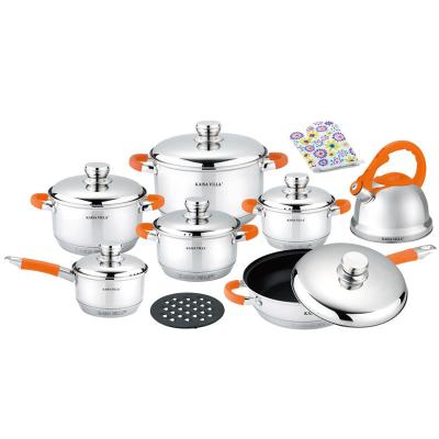 China Sustainable cooking cookware with non-stick frying pan and kitchen utensils stainless steel cookware set for sale