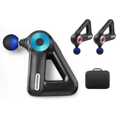 China Muscle Massager Gun 12 Massage Heads Perform Handheld Deep Tissue Vibration Massage Gun Electric Triangle Massage Gun A for sale