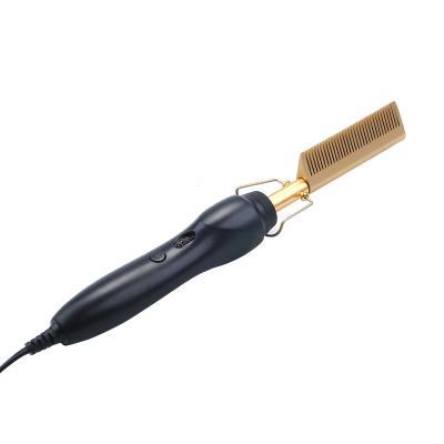 China Safety Hair Tools Crystal Straighten Comb Electric Hot Ionic Comb Hair Straightener Brush for sale