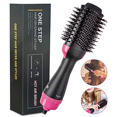 China Other Negative Ion One Step Blow Dryer Brush Volumizer Hair Dryer Hot Air Hair Straightener Brush for sale