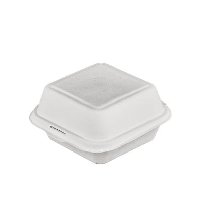 China Viable Biodegradable Disposable Sugar Paper Lunch Sugar Cane Pulp Boxes for sale