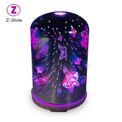 China RV 2021 Wholesale Cheap Wholesale Home Fragrance Essential Oil Humidifier Aromatherapy 7 Color 3D Color Commercial Glass Aroma Diffuser for sale