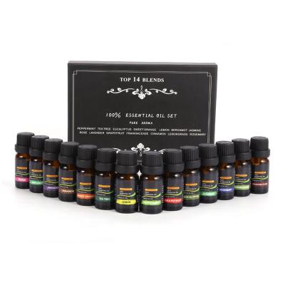 China Best Selling Aroma Diffuser Aroma Diffuser Bottle Oil Pure Natural Aromatherapy Essential Oil 14pcs Gift Set 100% Wholesale Price for sale