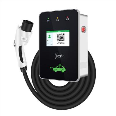 China QR Code Smart Home EV Charger Wallbox 32A EV Pure Copper Fast Charger for sale