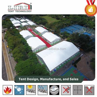 China Commercial Wedding 30x30 Hexagon Marquee Tents With Curtain Ceiling In India BT for sale