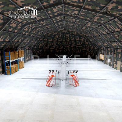 China German Camouflage Mobile 30m Aluminum Bumblebee Hangar Building Tent With Folding Door Flexible TH for sale