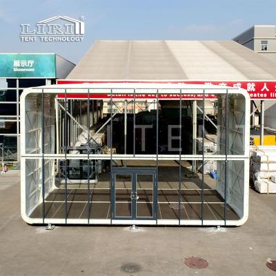 China High Quality Large Capsule Luxury Modular Box Hotel Aluminum Alloy 6061/T6 (15HW) Glamping Tourist Hotel Glass Tent For Supply for sale