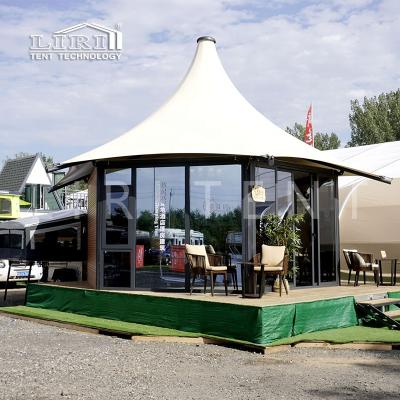 China New Design Aluminum Hexagon Glamping Luxury Outdoor Safari Tent For Sale for sale