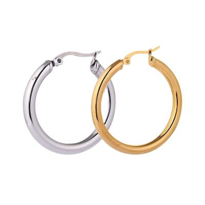 China Environmental friendly hot sellings 2021 titanium steel amazon jewelry gold plated stainless steel hoop earrings for sale