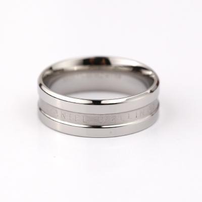 China Environmentally Friendly Simple Design Couples Jewelry Wedding Rings Couples Engagement Class DW Brand Stainless Steel Ring for sale