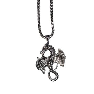 China Environmental Friendly Hip Hop Steam Punk Stainless Steel Jewelry Dragon Pendant For Necklace for sale