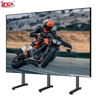 China Metal Case + Tempered Glass Panel LCD Display Screen Wall Ultra Narrow Bezel LCD Video Wall for sale