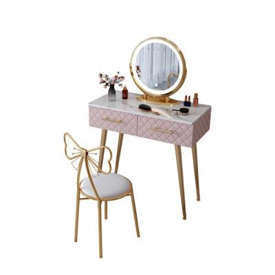 China Modern simple dresser dressing table mirror (height) nordic marble chair adjustable home bedroom dresser for sale