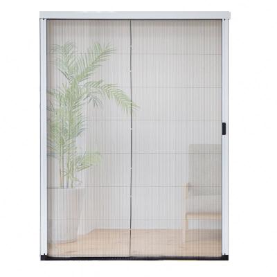 China Modern Easy To Install Pleated Folding Mosquito Screen Door Pleated Folding Screen Door Mesh With Aluminum Profile for sale