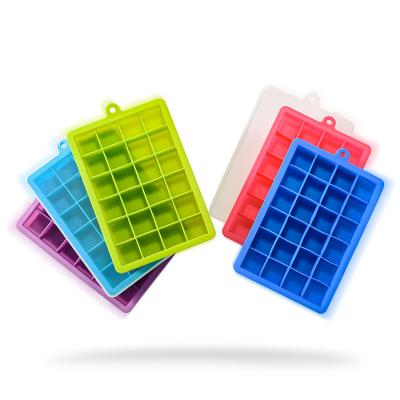 China Silicone Viable Lidded Ice Tray Can Make Small Size Cubes Suitable For Soft Drinks Cocktail Ice Tray Ice Cube Mold Shapes for sale