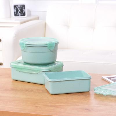 China New Eco-Friendly Fashion Wheat Straw Food Bowl For Student And Traveling for sale