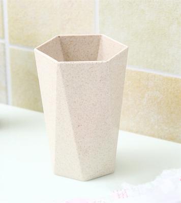 China Viable Multicolor Wheat Straw Water Cup, Tumbler Cup, Tooth-brushing Cup for Bathroom for sale