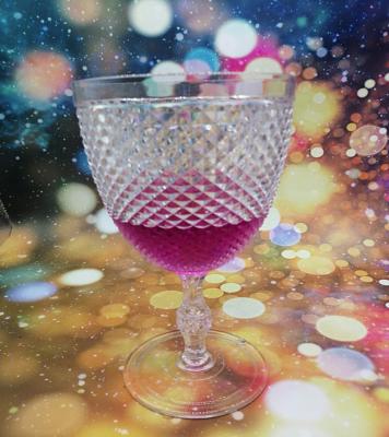 China Eco Friendly Bamboo Straw Fiber Wine Cup Bars Wine Goblet With Diamond Shining for sale