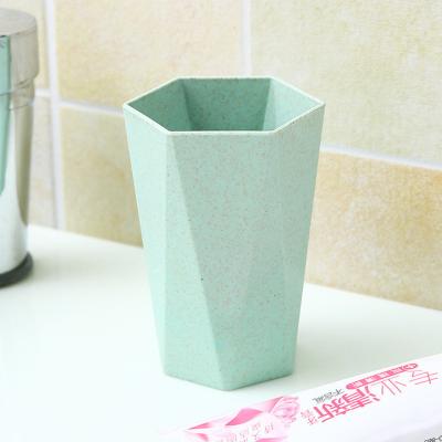 China Disposable Bathroom Toothbrush Holders Cup Eco Friendly Degradable Material Straw Cup Healthy Degradable Material Unbreakable Couples Cup For Water for sale