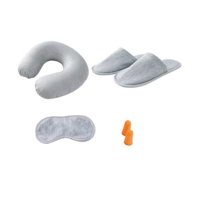 China PORTABLE Foam Four-Piece Memory Cushion Nap Neck Gift Aircraft Travel Pillow for sale