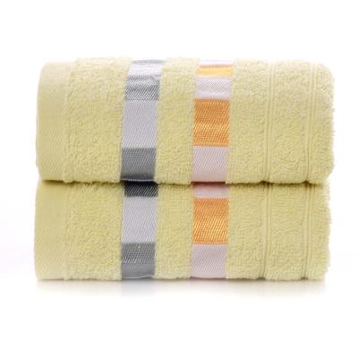 China Sustainable Bath Plaid Pure Soft Cotton Non-linting Household Wash Face Cotton Towel Absorbent Towel for sale