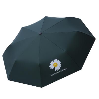 China Daisy Automatic Parasol Umbrella Dual-Use Three-Folding Umbrella for sale