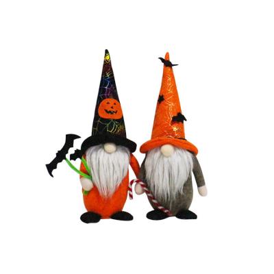 China Cloth+Stuffing Halloween Bat Walking Stick Pose Doll Ghost Festival Decoration Ornament Set for sale