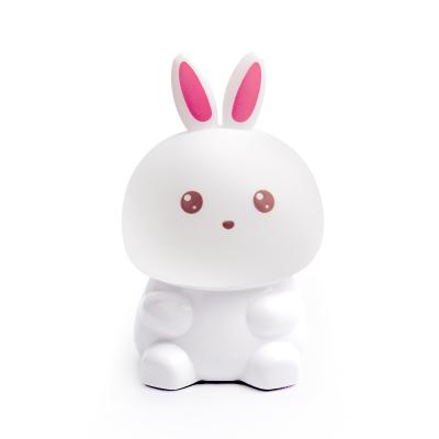 China Silicone LED Night Lights for Kids Cute Animal Silicone Night Light with Touch Sensor Rabbit Infant Night Lamp for sale