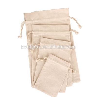 China Custom Cheap Gift Bag Boutibox BB-T55 Factory Direct Sale Plain Cotton Drawstring Bags for sale