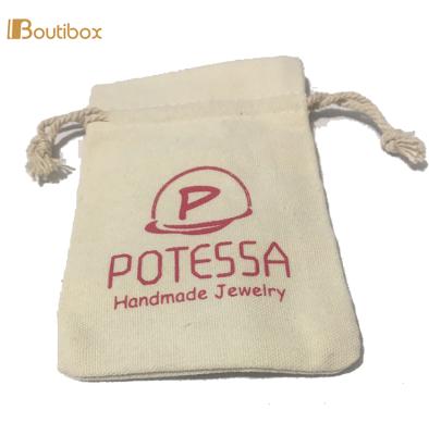 China Recyclable High Quality Customized Drawstring Gift Bag Cotton Fabric Small Drawstring Bags for sale