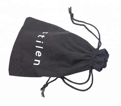 China Boutibox BB-T127 Black Color Cotton Tote Bag Recyclable Drawstring Bag With Logo Jewelry Bags for sale