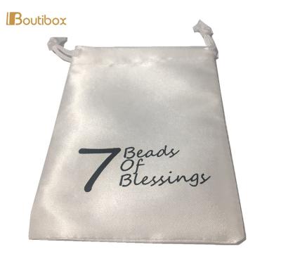 China Custom Gift Boutibox BB-T26 Satin Fabric Gift Bag With Drawstring Silk Jewelry Bag for sale