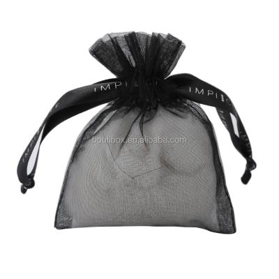 China Europe Boutibox BB-T40 Yiwu Organza Fabric Pouches Ribbon Printing Drawstring Pouch Bag for Jewelry and Make Up Fabric Crafts for sale