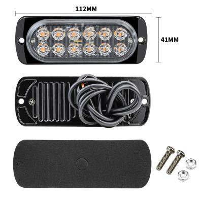 China HIGH POWER 12 LED Strobe 36W Truck Flash LED Work Light Side Light For OFF ROAD 12V 24V 4x4 4WD BOAT SUV TRUCK 36W for sale