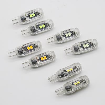 China Plastic 12V 6smd 1210 194 W5W T10 Led Bulb For Car Led Reversing Lights Colorful Lamp for sale