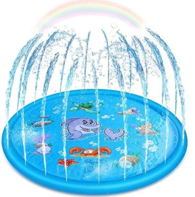 China Educational Toy Outdoor Activity Games Paddling Pool Fun Sprinkler Pad Splash Mat Foldable Baby Kids Water Play Game Mat for sale