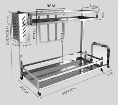 China 2-Tier Cupboard Storage Racks / Spice Jars Bottle Steel Rack For Kitchen for sale