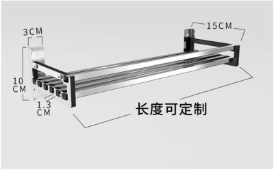 China Modern Stainless Steel Rod Wall Hanging Type Stainless Steel Rack For Kitchen Sink for sale