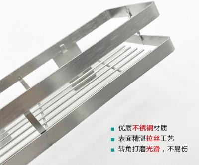 China 40cm Stainless Steel Kitchen Rack No Drilling Installation With Big Storage Space for sale