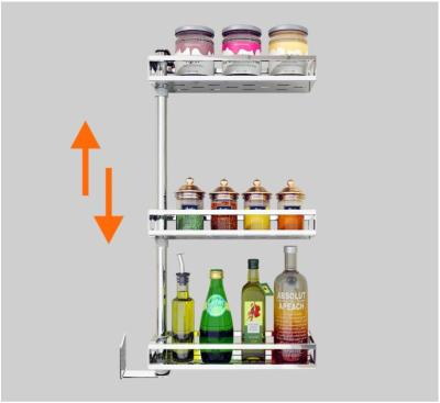 China Eco - Friendly	Stainless Steel Wall Spice Rack Drilling On Wall Easy Cleaning for sale