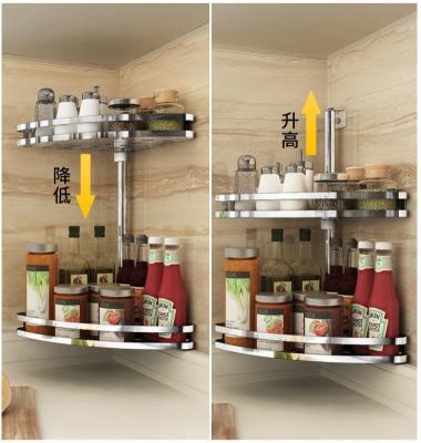 China Strong Bearing Capacity Stainless Steel Wall Spice Rack For Home Decoration for sale