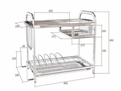 China Large Storage Space Wall Spice Rack , Metal Spice Rack With Cutting Board Holder for sale