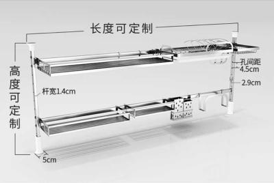 China Cremalheira de secagem do prato de aço inoxidável fixado na parede, cremalheira de prato compacta do Kitchenware à venda