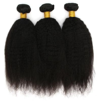 China Brazilian Silky Straight Wave Cuticle Aligned Virgin Yaki Hair Bundle / Curly Straight Hair Extension for sale