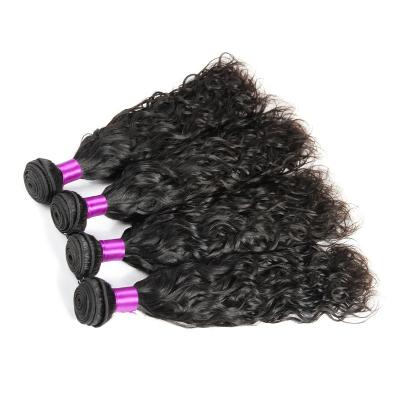 China 100% Brazilian Water Wave Human Hair Natural Virgin Hair Bundles With Frontal Lace Closure Hair Extension Weave for sale