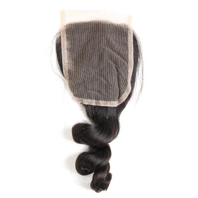 China Loose Wave Hair Lace Closure 4*4 Loose Wave Hair Closure For Women for sale