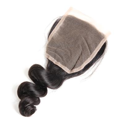 China Wholesale Natural Raw Unprocessed Brazilian Hair Body Wave Color Loose Wave 4*4 Lace Closure for sale