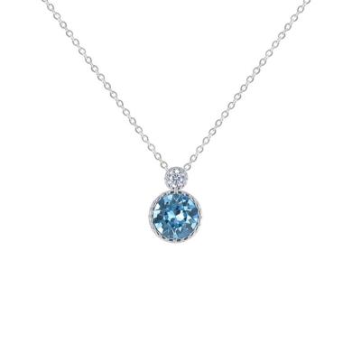 China TRENDY s925 sterling silver predent heart of ocean necklace with crystal gift for lover wholesale price for sale